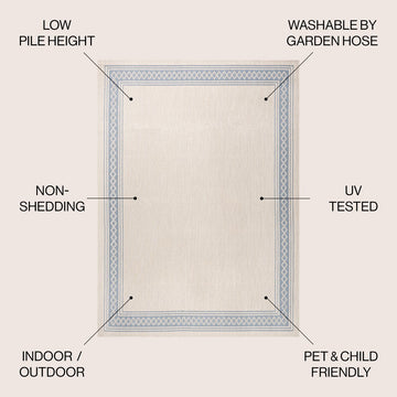 Lucia Classic Diamond Border Indoor/outdoor Area Rug